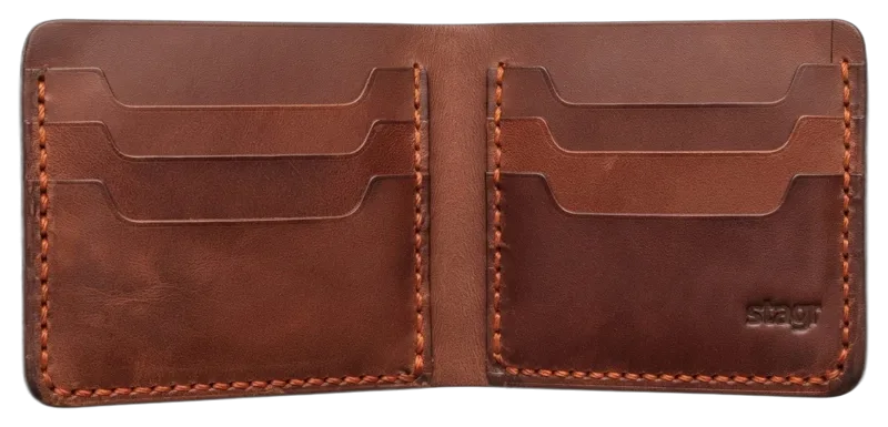 Kingsmann Bifold Leather Wallet in brown