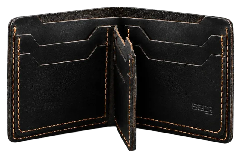 Majestic Trifold Leather Wallet in coffee