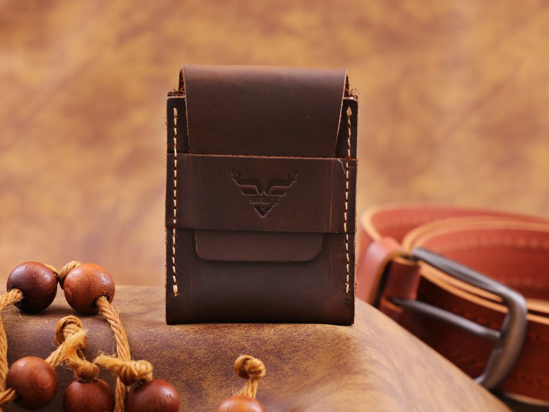 Maverick Minimalist Leather Wallet, in the workshop