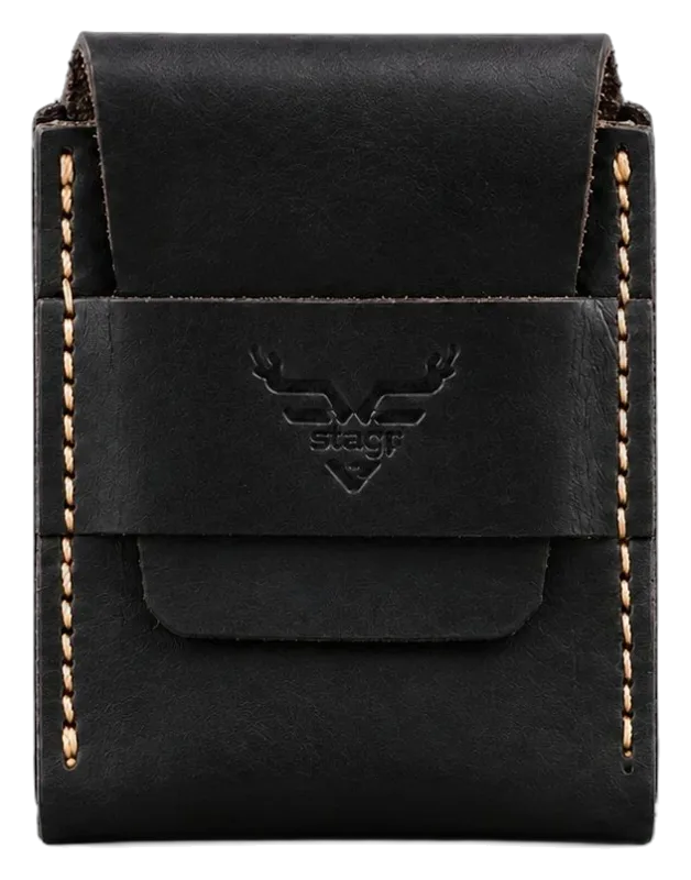 Maverick Minimalist Leather Wallet in coffee