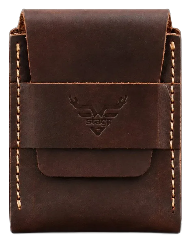 Maverick Minimalist Leather Wallet in brown