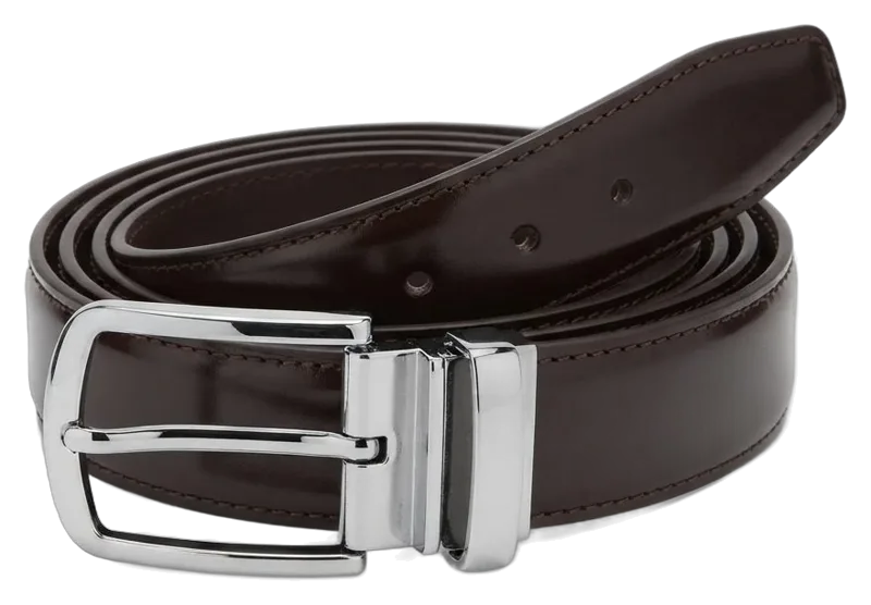 Nova Double-Sided Leather Belt in black