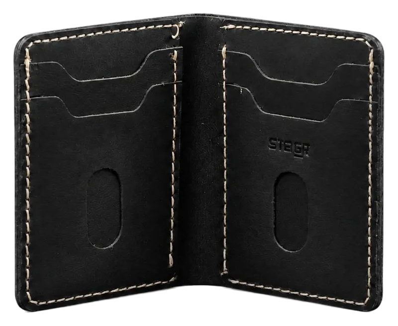 Purefold Minimalist Leather Wallet in coffee