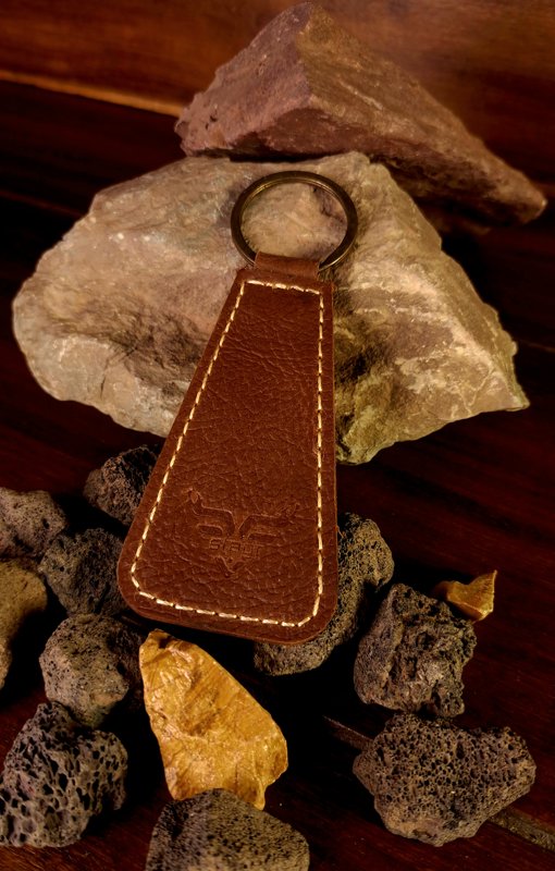 Ranger – Full Grain Crazy Horse Leather Keychain, a closer look