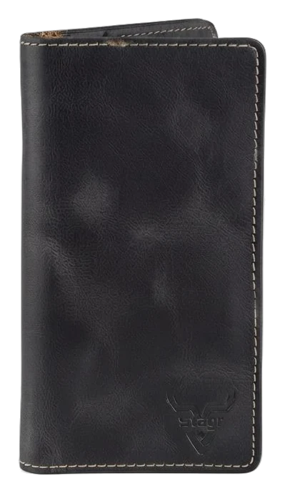 Upbuck Long Leather Wallet in coffee