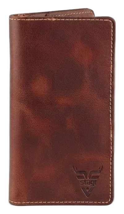Upbuck Long Leather Wallet in brown
